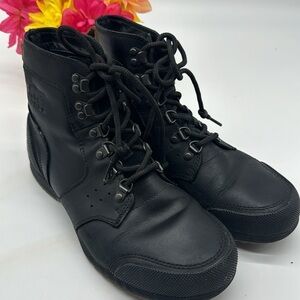 Sorel Ankeny Mid Hiker Black Waterproof Leather Boot Size 8 NM2100-010 BAB5894